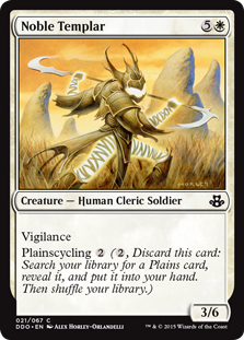 Noble Templar (Duel Decks: Kiora vs Elspeth) Light Play