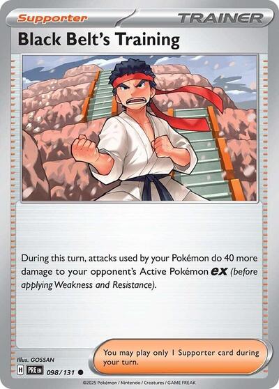 Black Belt's Training - 098 (SV: Prismatic Evolutions) Light Play Reverse Holofoil