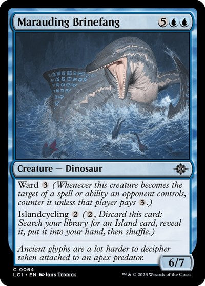 Marauding Brinefang (The Lost Caverns of Ixalan) Light Play Foil