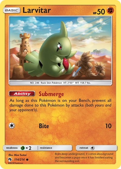 Larvitar (114) (SM - Lost Thunder) Light Play