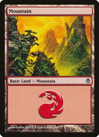 Mountain (41) (Duel Decks: Ajani vs. Nicol Bolas) Light Play