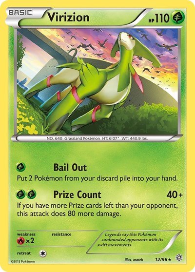 Virizion (XY - Ancient Origins) Damaged / Poor Reverse Holofoil