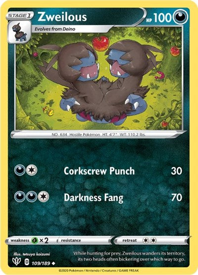 Zweilous (SWSH03: Darkness Ablaze) Light Play