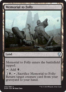 Memorial to Folly (Dominaria) Light Play