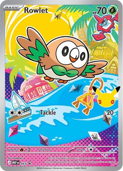 Rowlet - 043 (ME: Mega Evolution Promo) Light Play Holofoil