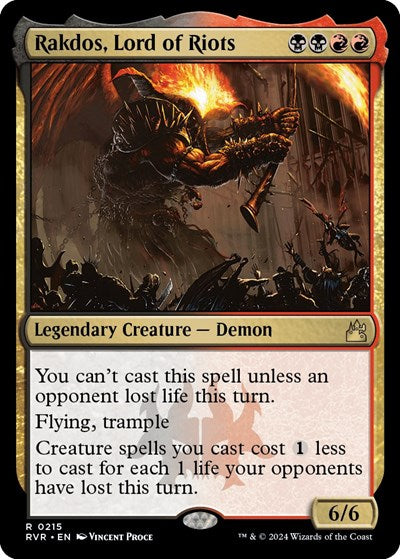 Rakdos, Lord of Riots (Ravnica Remastered) Light Play