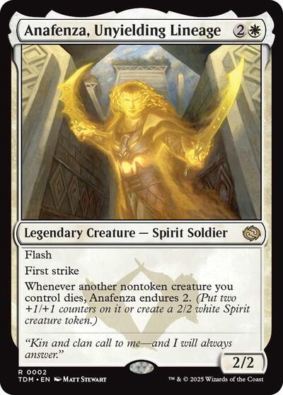 Anafenza, Unyielding Lineage (Tarkir: Dragonstorm) Light Play Foil