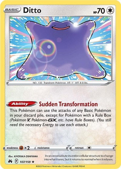 Ditto (Crown Zenith) Light Play Reverse Holofoil