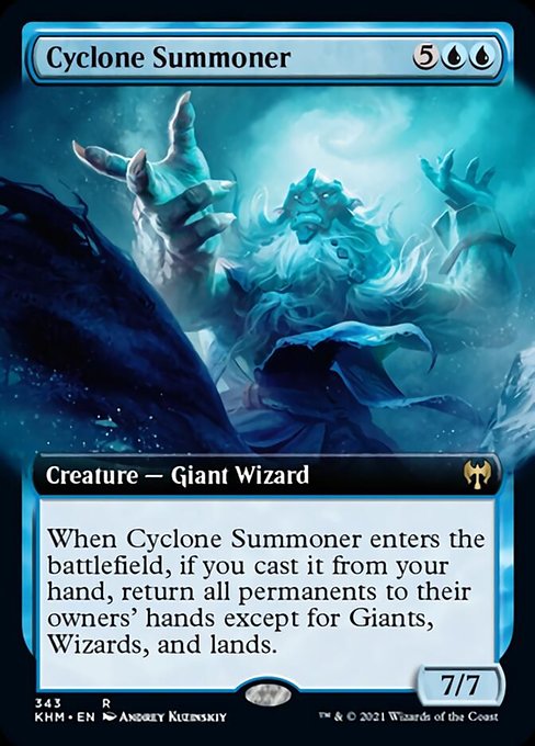 Cyclone Summoner (Extended Art) (Kaldheim) Light Play