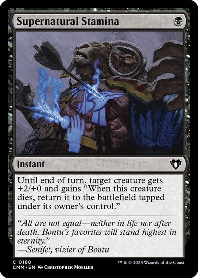 Supernatural Stamina (Commander Masters) Light Play