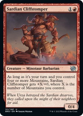 Sardian Cliffstomper (The Brothers' War) Light Play
