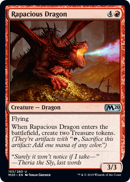 Rapacious Dragon (Magic 2020 Core Set) Light Play