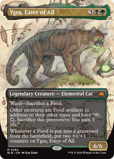 Ygra, Eater of All (Borderless) (Bloomburrow) Light Play