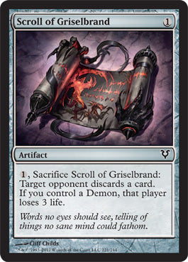 Scroll of Griselbrand (Avacyn Restored) Light Play Foil