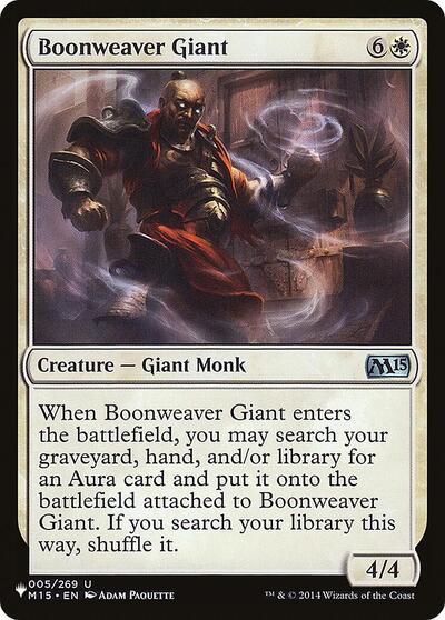 Boonweaver Giant (The List) Light Play