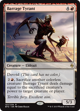 Barrage Tyrant (Battle for Zendikar) Light Play