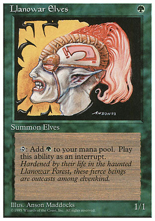 Llanowar Elves (4th Edition) Damaged / Poor