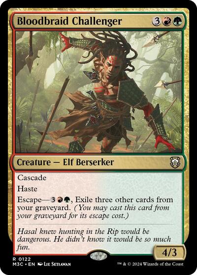 Bloodbraid Challenger (Commander: Modern Horizons 3) Light Play