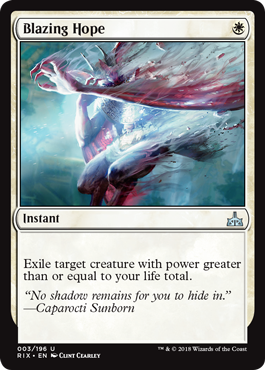 Blazing Hope (Rivals of Ixalan) Light Play