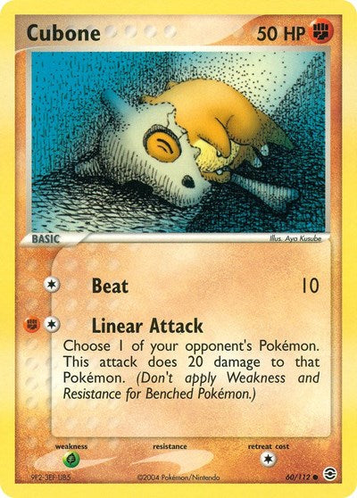 Cubone (FireRed & LeafGreen) Heavy Play