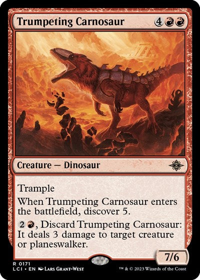 Trumpeting Carnosaur (The Lost Caverns of Ixalan) Near Mint Foil