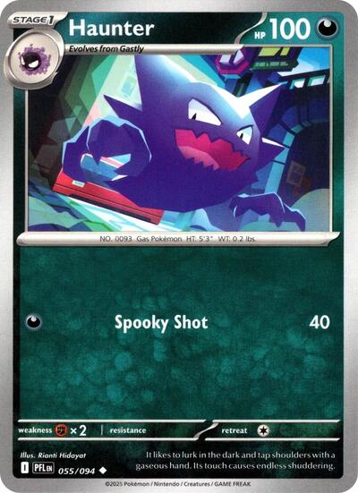 Haunter - 055 (ME02: Phantasmal Flames) Light Play Reverse Holofoil