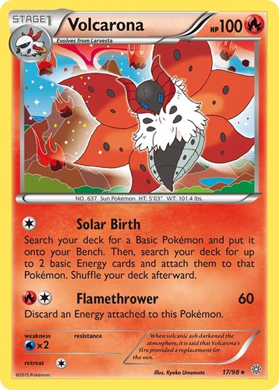 Volcarona (17) (XY - Ancient Origins) Medium Play Holofoil