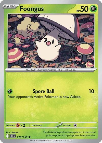Foongus (SV09: Journey Together) Light Play Reverse Holofoil