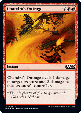 Chandra's Outrage (Magic 2020 Core Set) Medium Play Foil