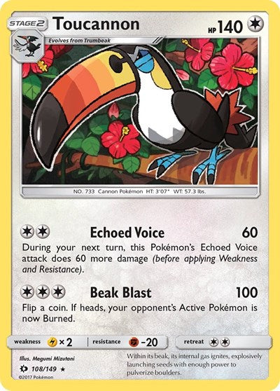 Toucannon (SM Base Set) Medium Play