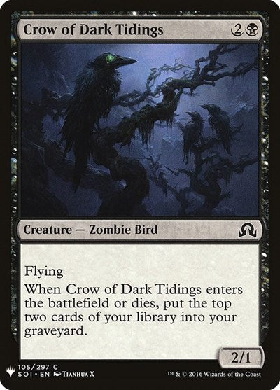 Crow of Dark Tidings (Mystery Booster) Light Play