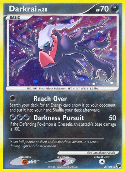 Darkrai (3) (Great Encounters) Damaged / Poor Holofoil