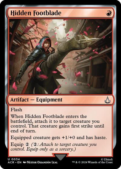 Hidden Footblade (Universes Beyond: Assassin's Creed) Light Play