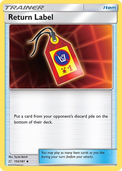 Return Label (SM - Team Up) Light Play
