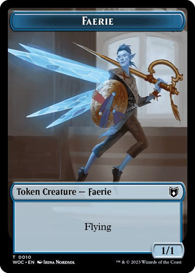 Faerie / Saproling Double-Sided Token (Commander: Wilds of Eldraine) Light Play
