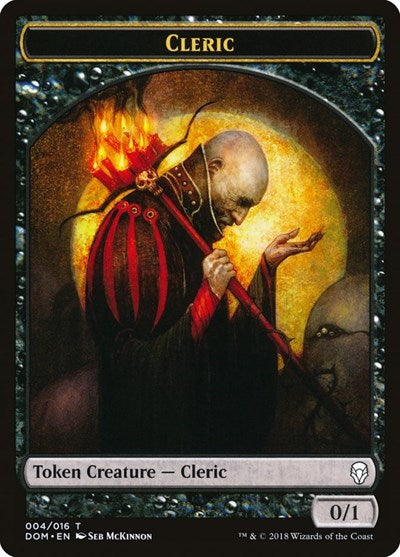 Cleric Token (Dominaria) Light Play