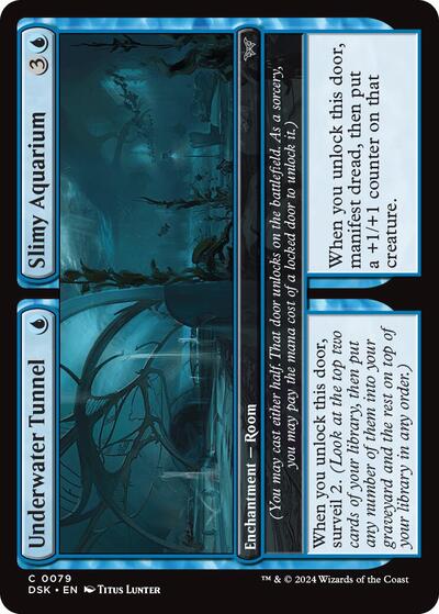 Underwater Tunnel / Slimy Aquarium (Duskmourn: House of Horror) Light Play Foil