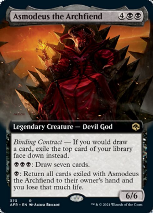 Asmodeus the Archfiend (Extended Art) (Adventures in the Forgotten Realms) Light Play