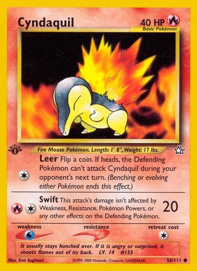 Cyndaquil (56) (Neo Genesis) Medium Play Unlimited