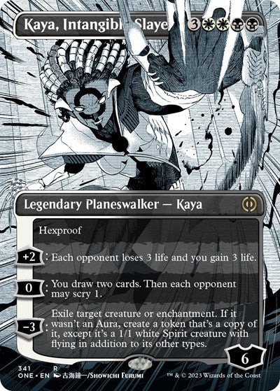 Kaya, Intangible Slayer (Borderless) (Phyrexia: All Will Be One) Light Play