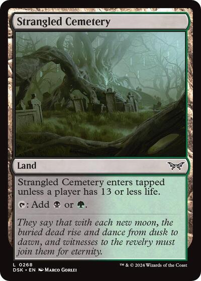 Strangled Cemetery (Duskmourn: House of Horror) Light Play