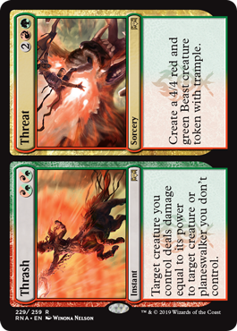 Thrash Threat (Ravnica Allegiance) Light Play
