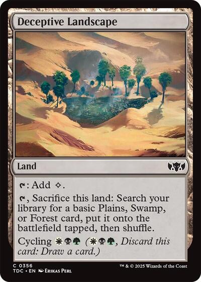 Deceptive Landscape (Commander: Tarkir: Dragonstorm) Light Play
