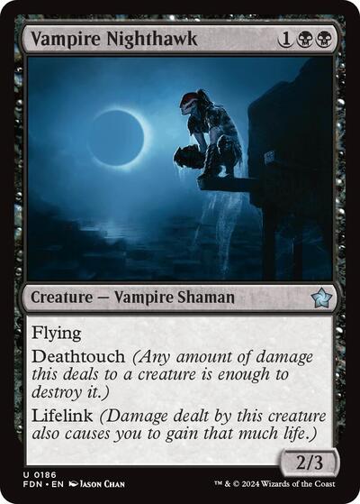 Vampire Nighthawk (Foundations) Light Play Foil