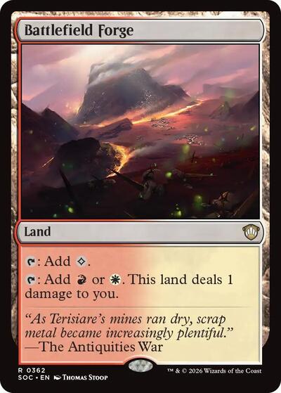 Battlefield Forge (Commander: Secrets of Strixhaven) Light Play