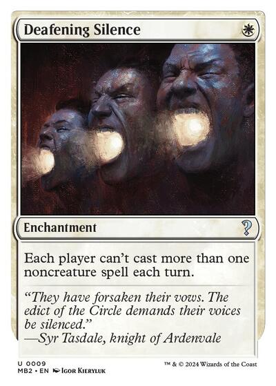 Deafening Silence (White Border) (Mystery Booster 2) Light Play