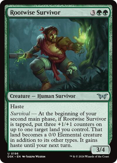 Rootwise Survivor (Duskmourn: House of Horror) Light Play
