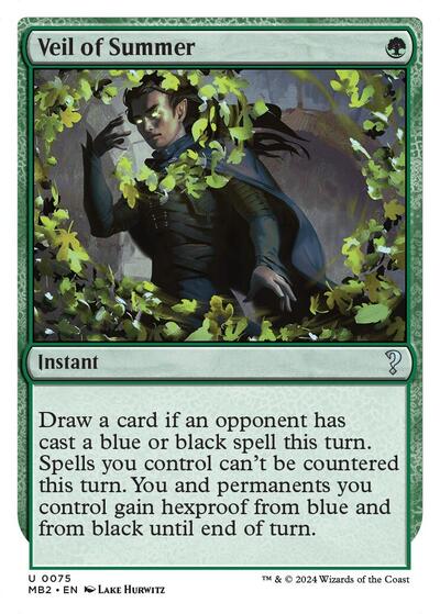 Veil of Summer (White Border) (Mystery Booster 2) Light Play