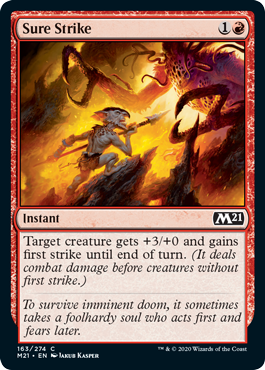 Sure Strike (Magic 2021 Core Set) Light Play Foil