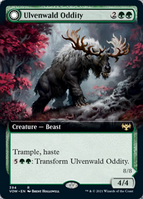 Ulvenwald Oddity / Ulvenwald Behemoth (Extended Art) (Innistrad: Crimson Vow) Near Mint Foil